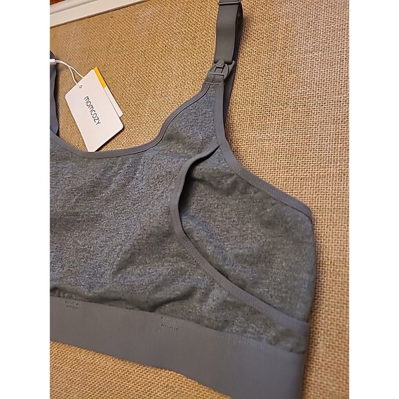 Momcozy Nursing Pumping Bra Hands Free Women Size Large Gray New - Picture 2 of 6